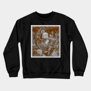 locust with lions head enjoying ice cream Crewneck Sweatshirt